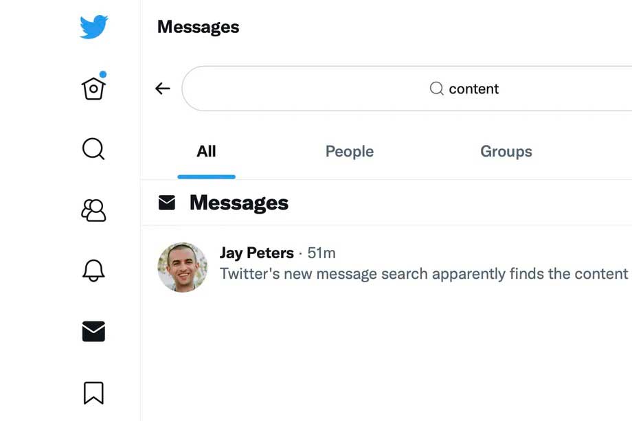 Twitter’s DM search will finally actually help you find conversations